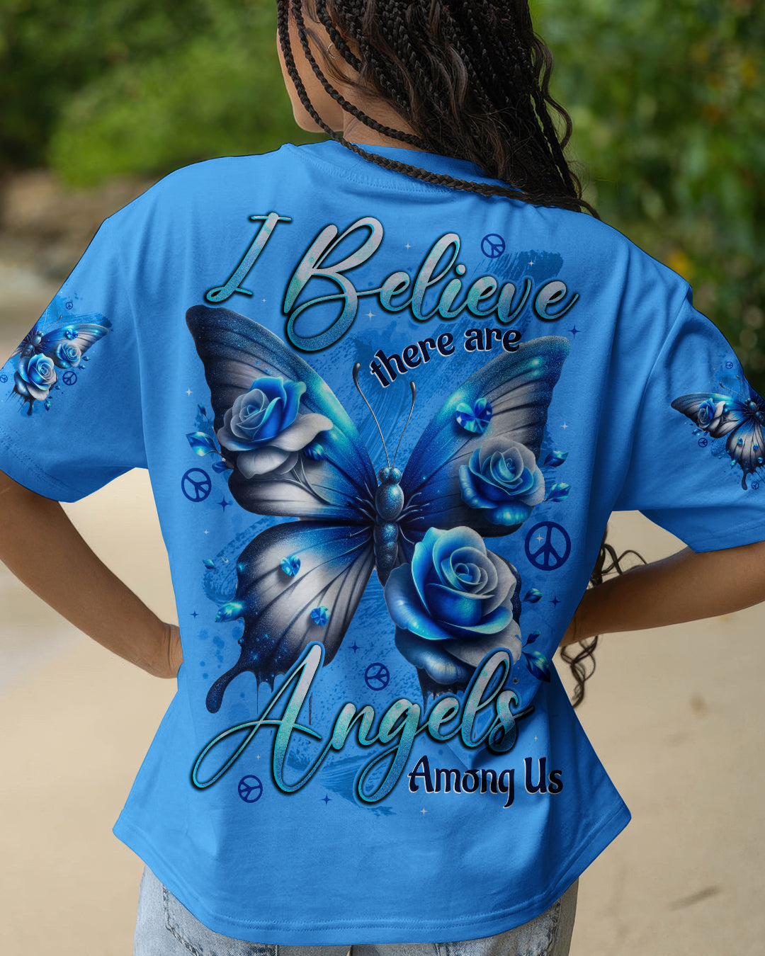 I BELIEVE THERE ARE ANGELS AMONG US BUTTERFLY ALL OVER PRINT - TYTD0801261