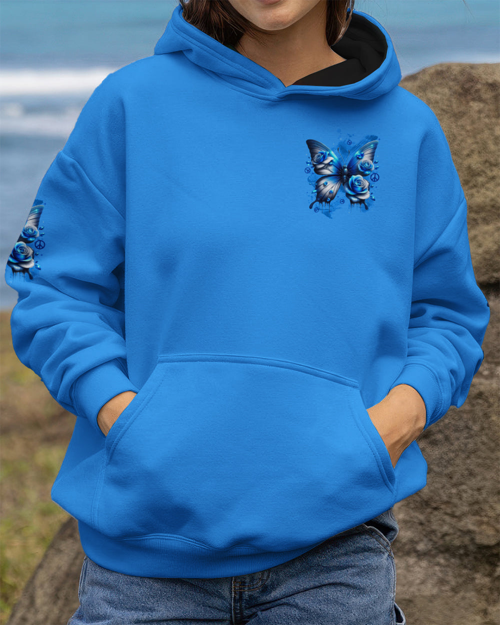 I BELIEVE THERE ARE ANGELS AMONG US BUTTERFLY ALL OVER PRINT - TYTD0801261