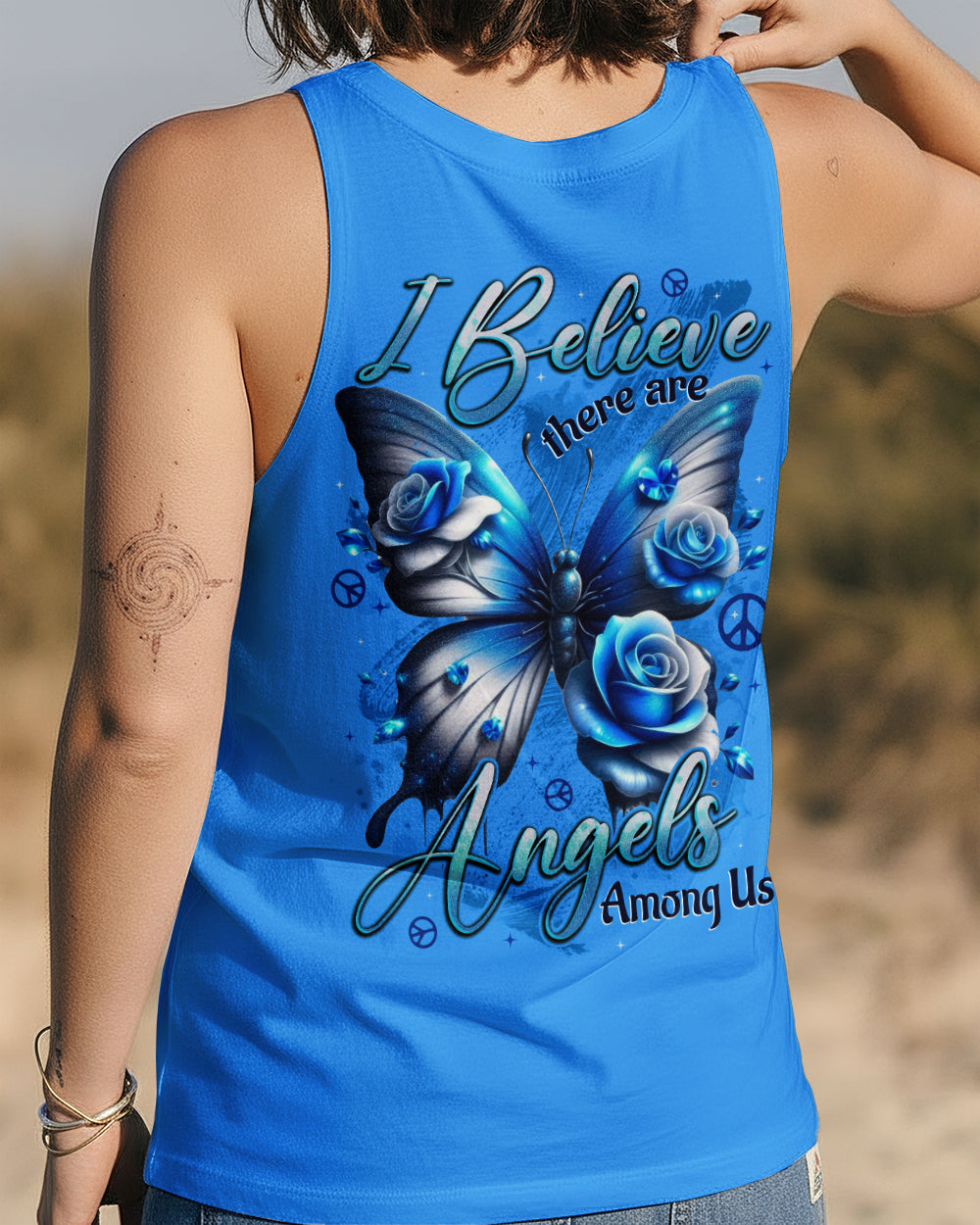 I BELIEVE THERE ARE ANGELS AMONG US BUTTERFLY ALL OVER PRINT - TYTD0801261