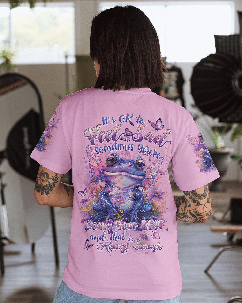 IT'S OKAY TO FEEL SAD FROG ALL OVER PRINT - TYTD0803241
