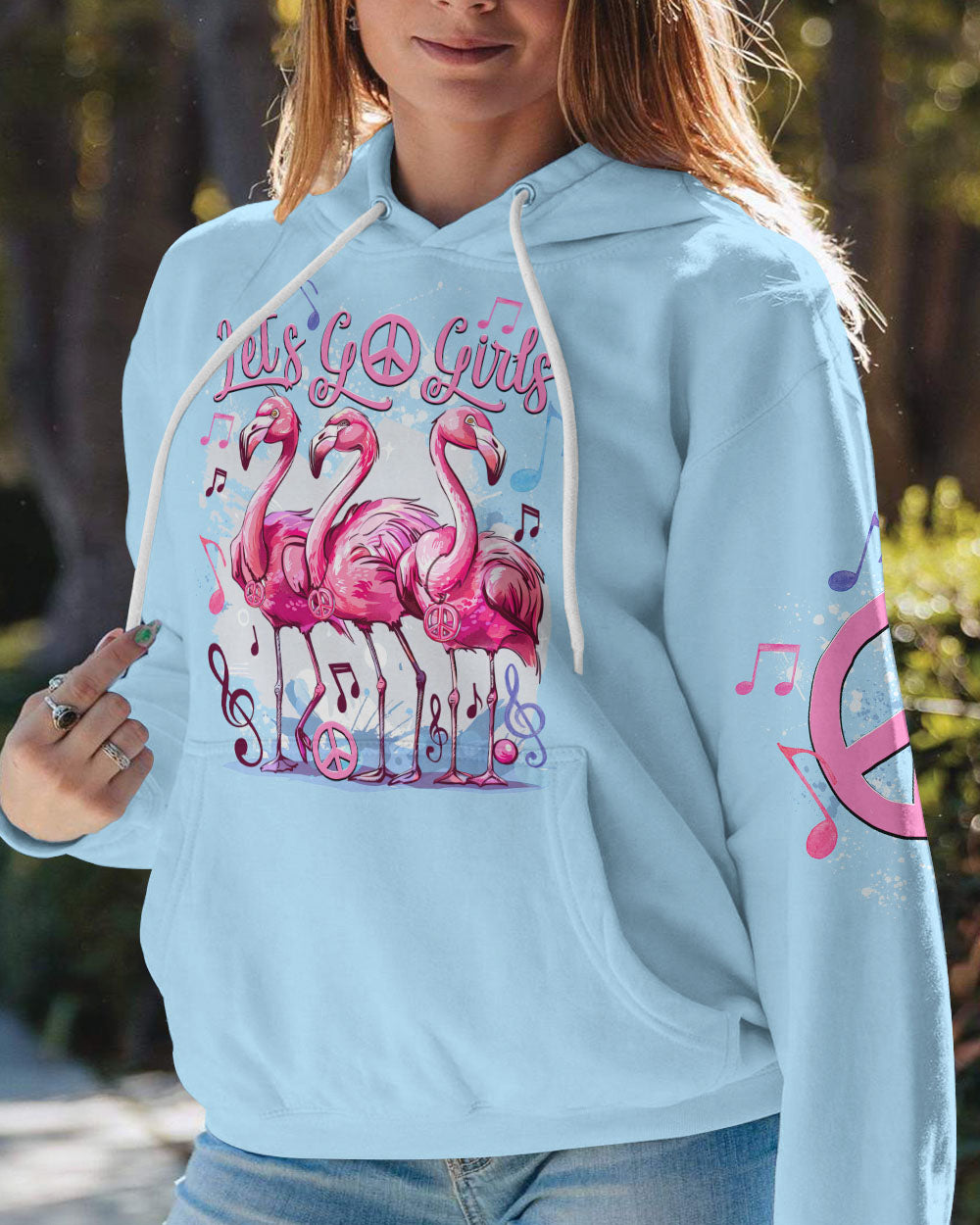 LET'S GO GIRLS FLAMINGOS ALL OVER PRINT - TYTD0804241