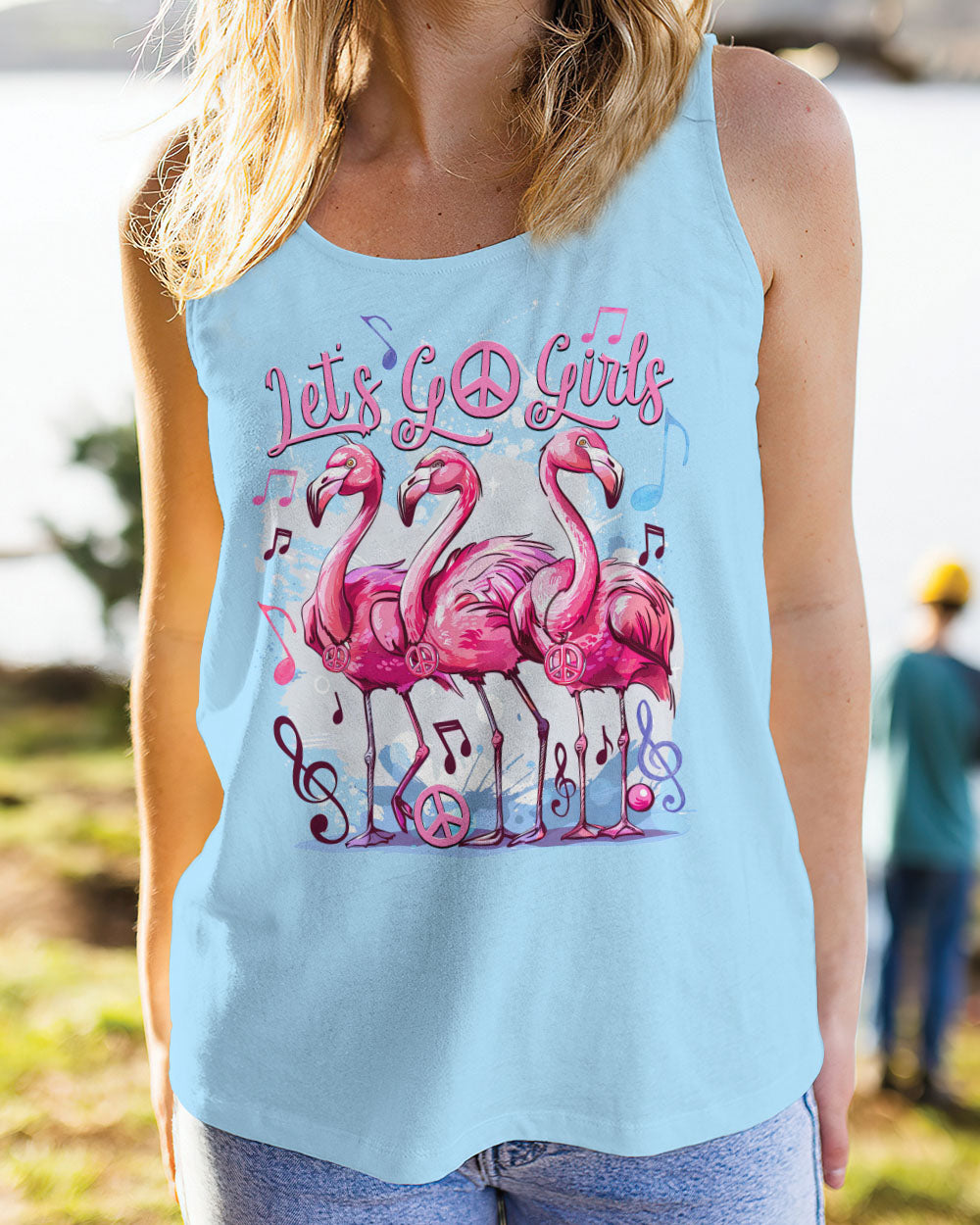 LET'S GO GIRLS FLAMINGOS ALL OVER PRINT - TYTD0804241