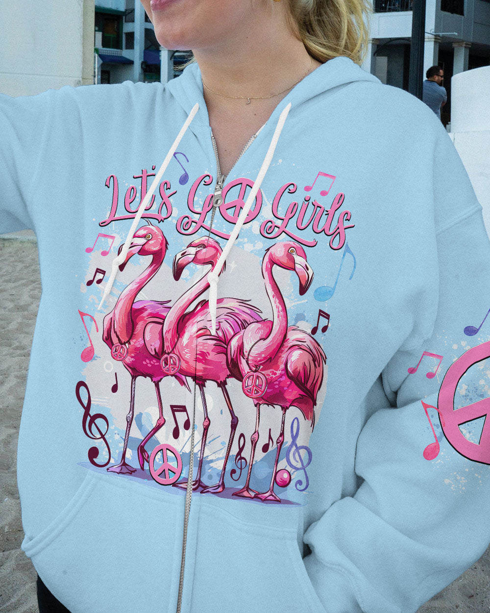 LET'S GO GIRLS FLAMINGOS ALL OVER PRINT - TYTD0804241