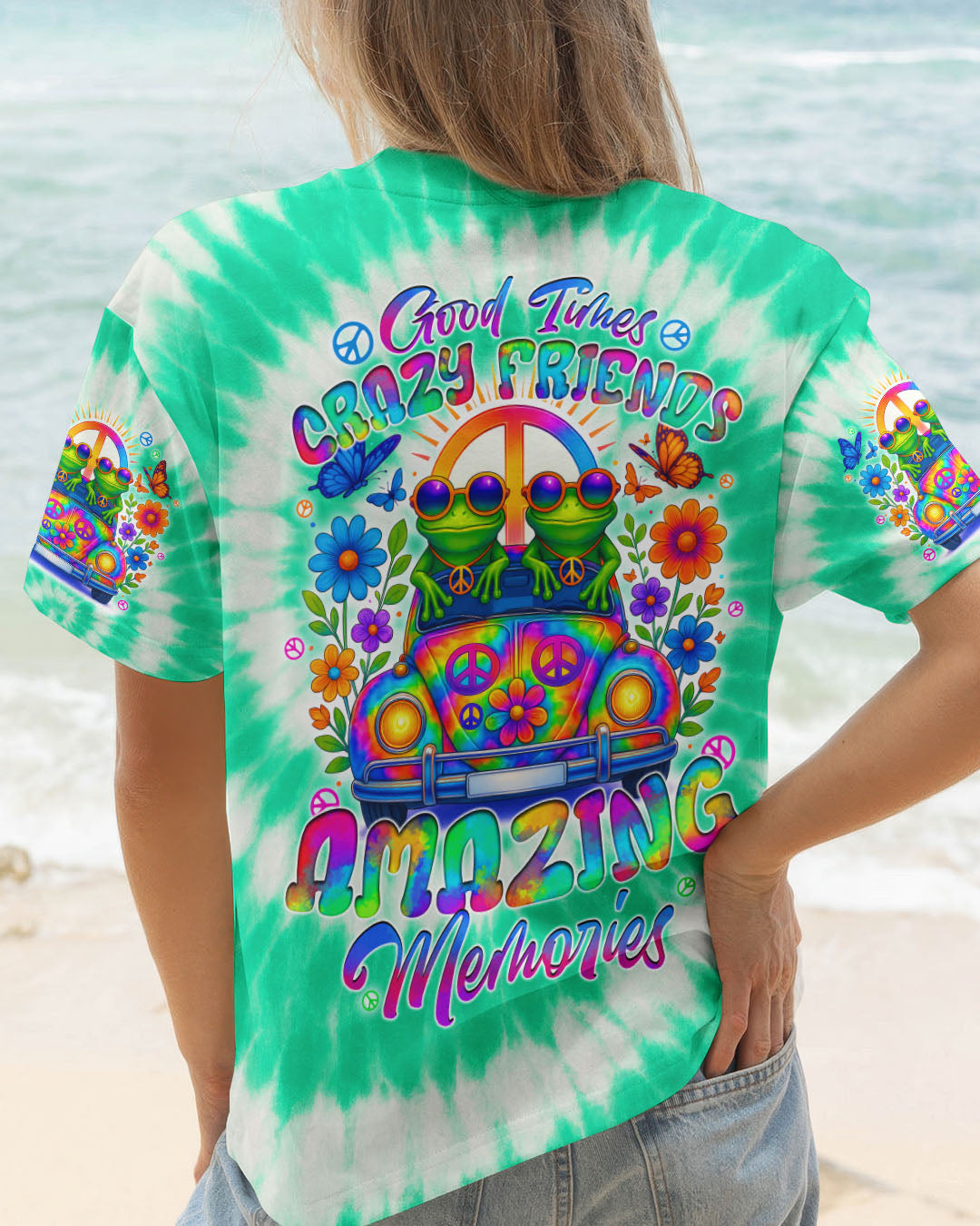 GOOD TIMES CRAZY FRIEND FROG TIE DYE ALL OVER PRINT - TYTD0805253
