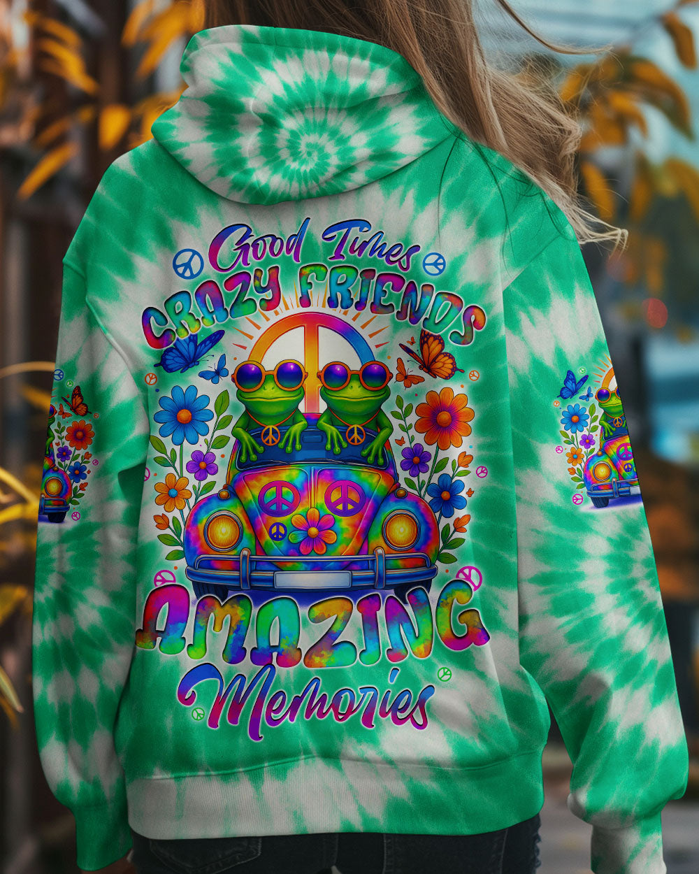 GOOD TIMES CRAZY FRIEND FROG TIE DYE ALL OVER PRINT - TYTD0805253