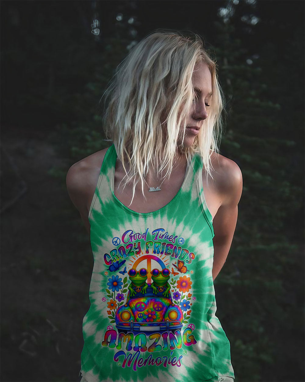 GOOD TIMES CRAZY FRIEND FROG TIE DYE ALL OVER PRINT - TYTD0805253