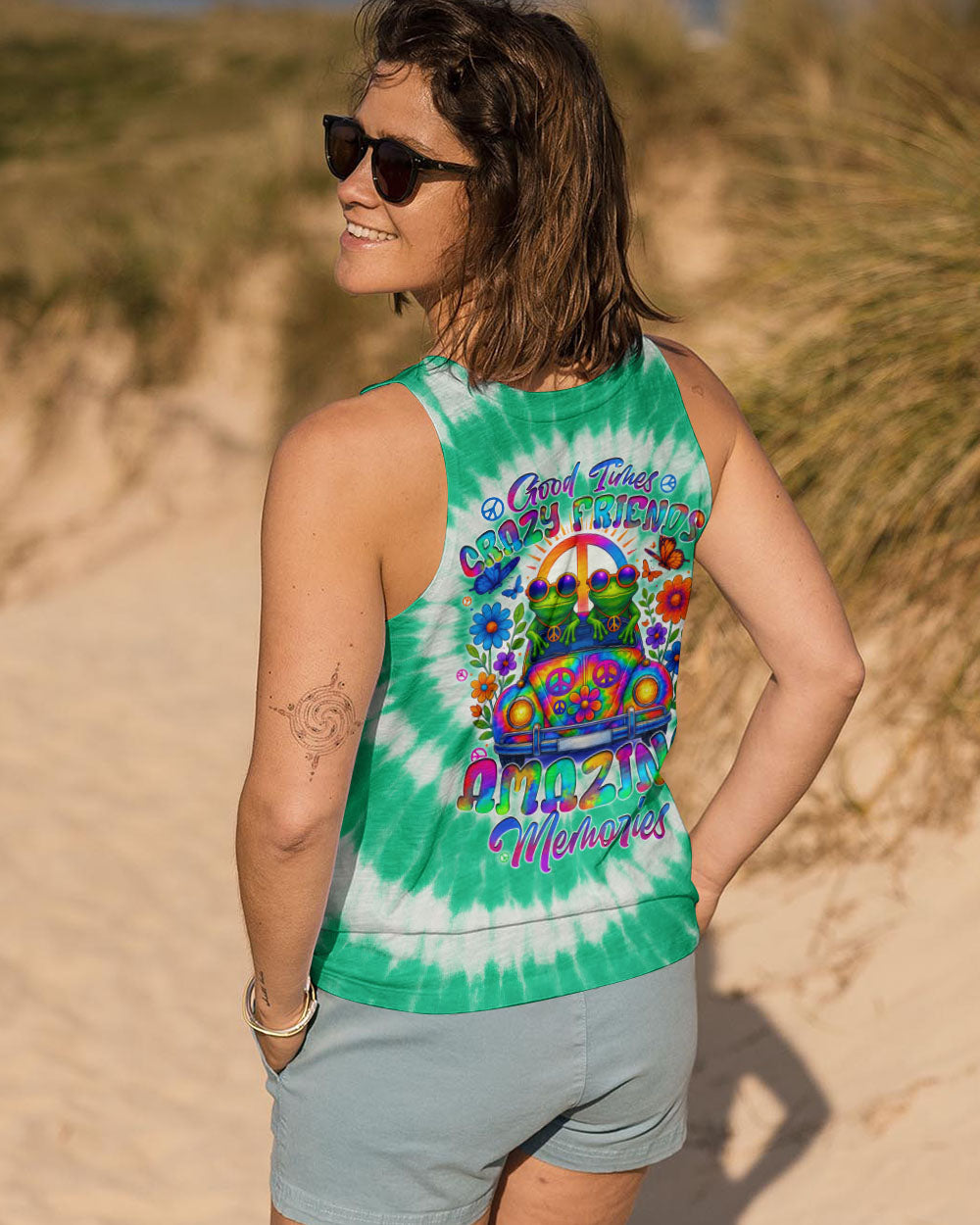 GOOD TIMES CRAZY FRIEND FROG TIE DYE ALL OVER PRINT - TYTD0805253