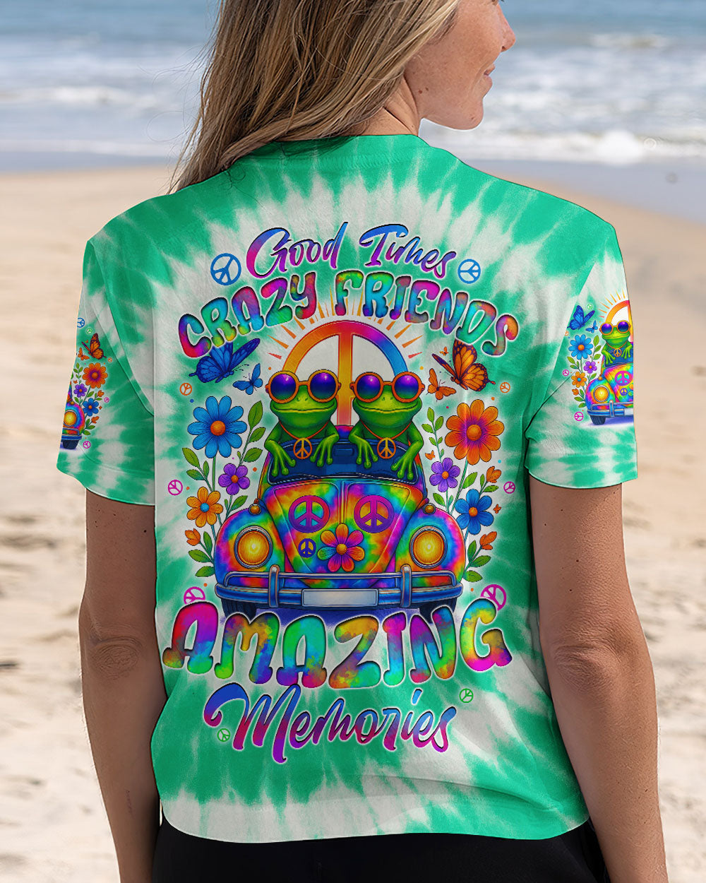 GOOD TIMES CRAZY FRIEND FROG TIE DYE ALL OVER PRINT - TYTD0805253