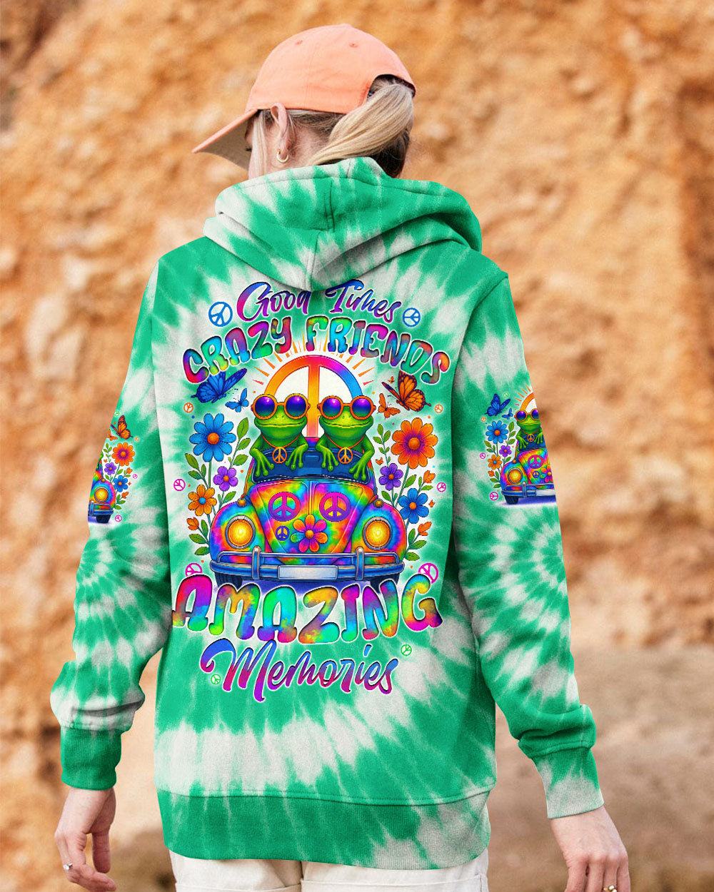 GOOD TIMES CRAZY FRIEND FROG TIE DYE ALL OVER PRINT - TYTD0805253