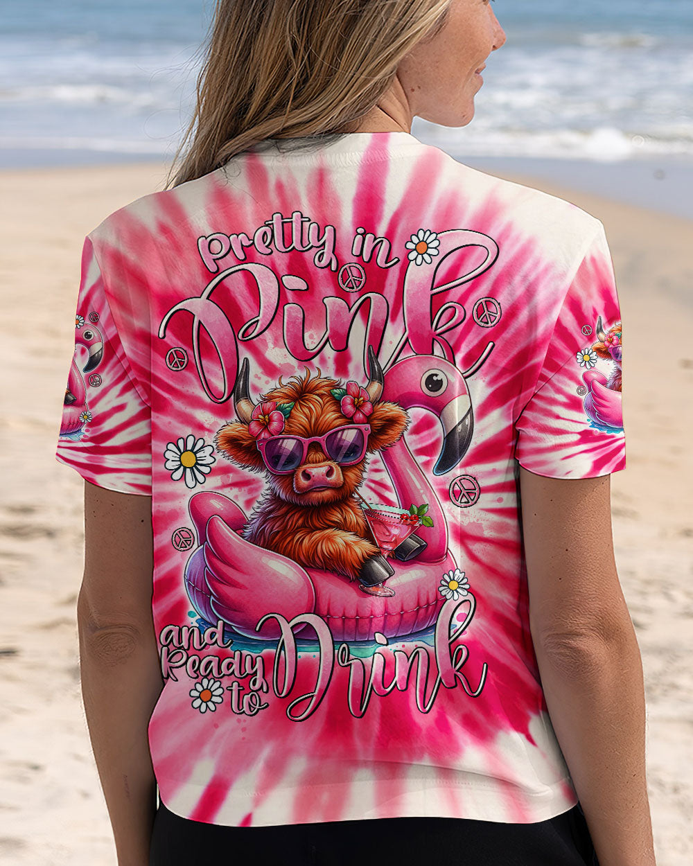PRETTY IN PINK HEIFER TIE DYE ALL OVER PRINT - TYTD0807242