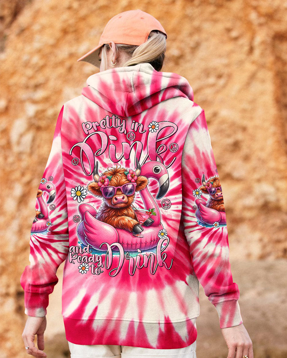 PRETTY IN PINK HEIFER TIE DYE ALL OVER PRINT - TYTD0807242