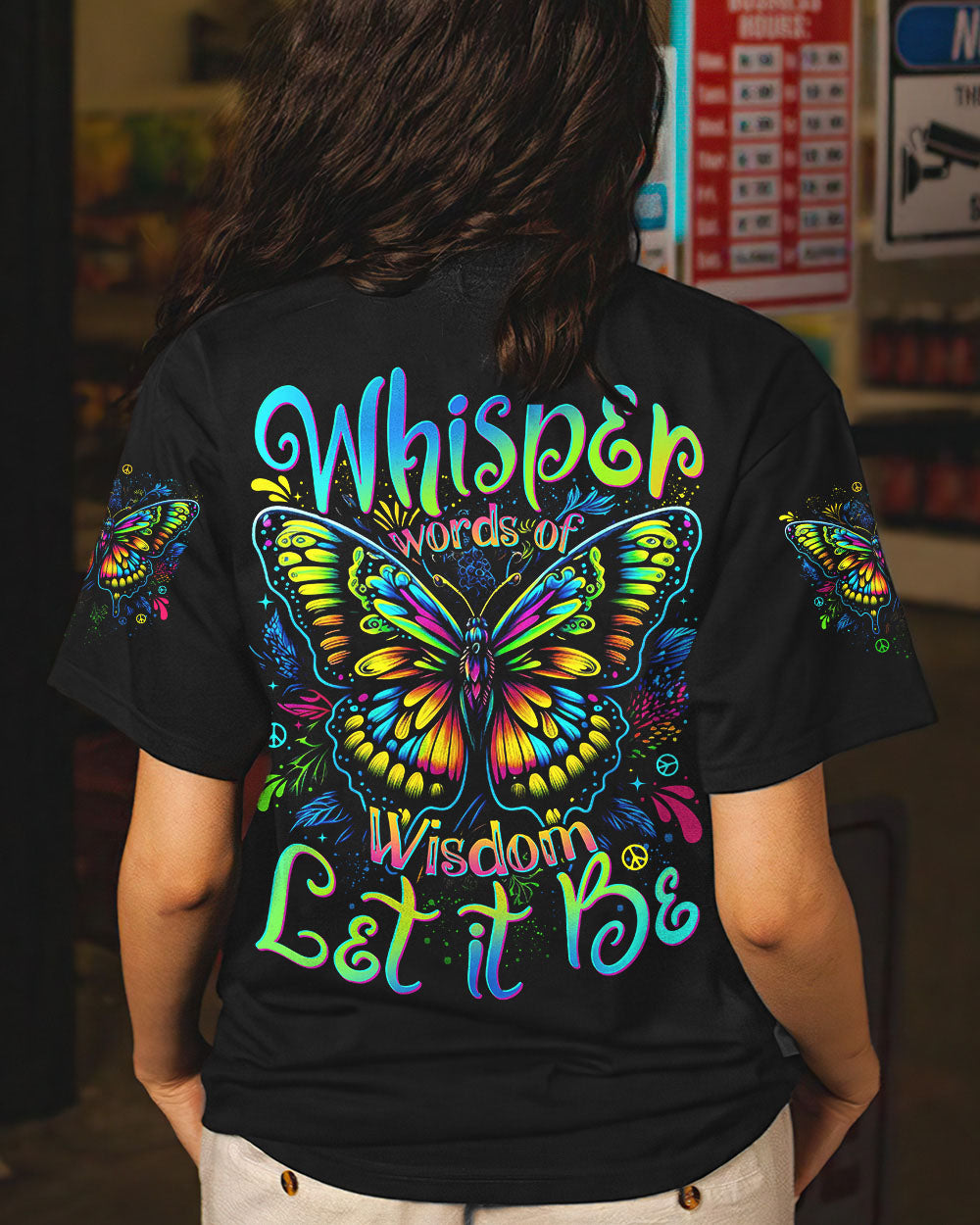 WHISPER WORDS OF WISDOM LET IT BE BUTTERFLY ALL OVER PRINT - TYTD0807252