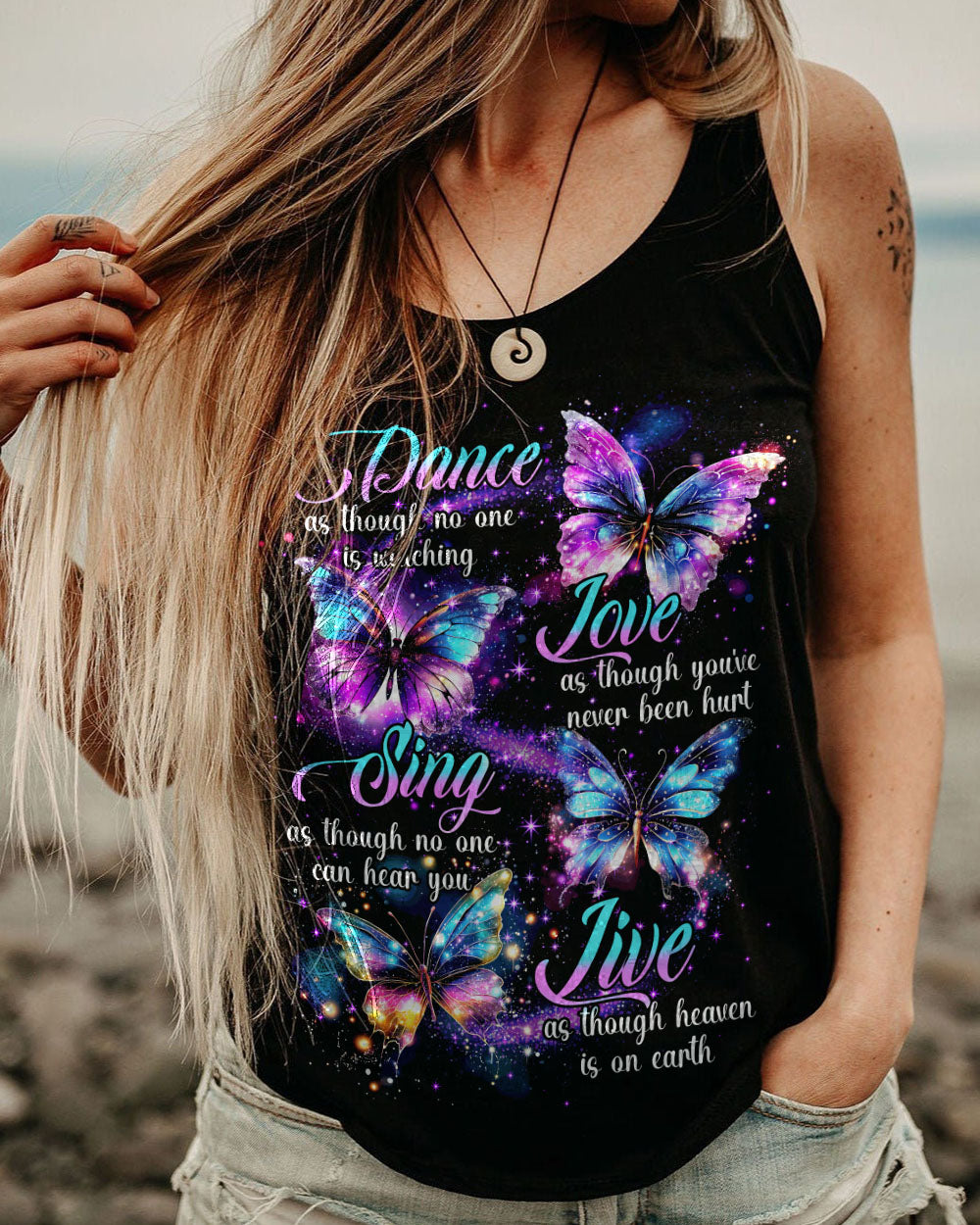 DANCE AS THOUGH NO ONE IS WATCHING BUTTERFLY ALL OVER PRINT - TYTD0808231