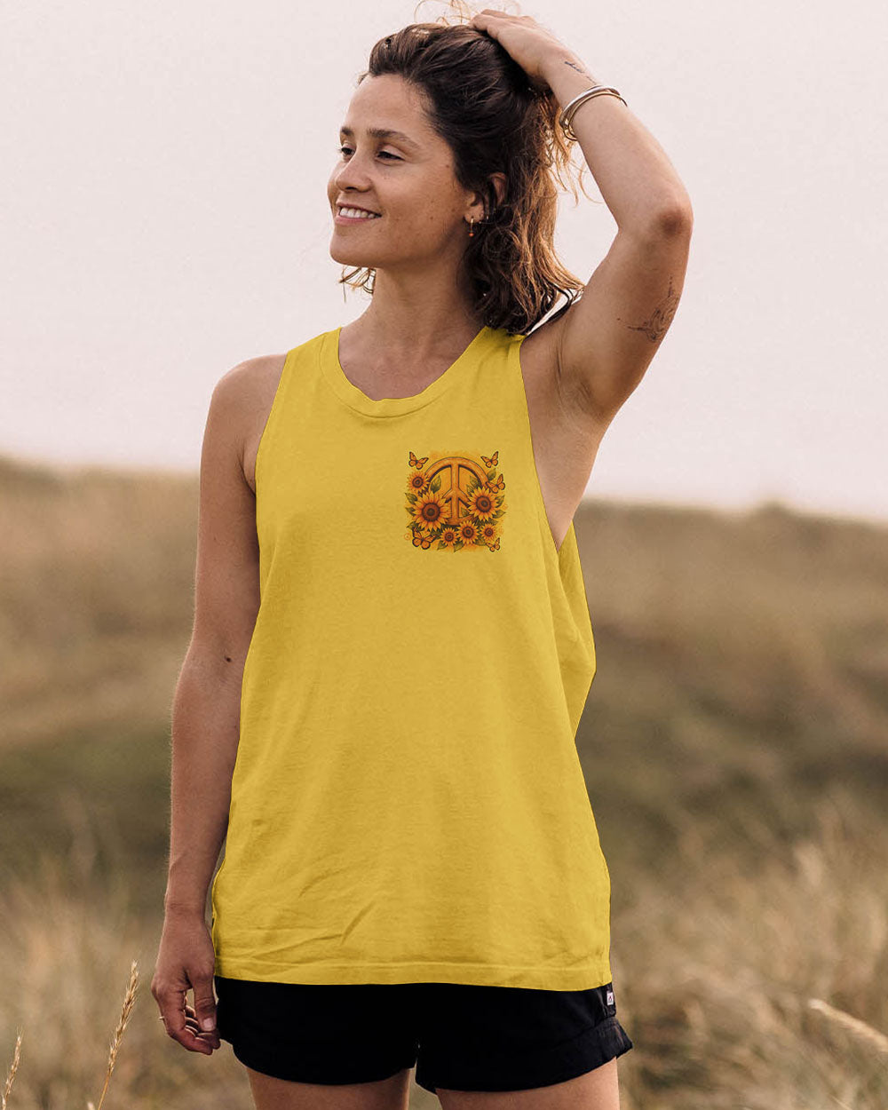 IMAGINE ALL THE PEOPLE LIVING LIFE IN PEACE SUNFLOWER ALL OVER PRINT - TYTD0810251