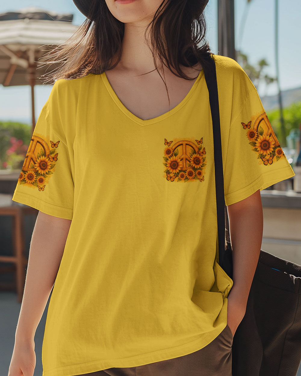 IMAGINE ALL THE PEOPLE LIVING LIFE IN PEACE SUNFLOWER ALL OVER PRINT - TYTD0810251