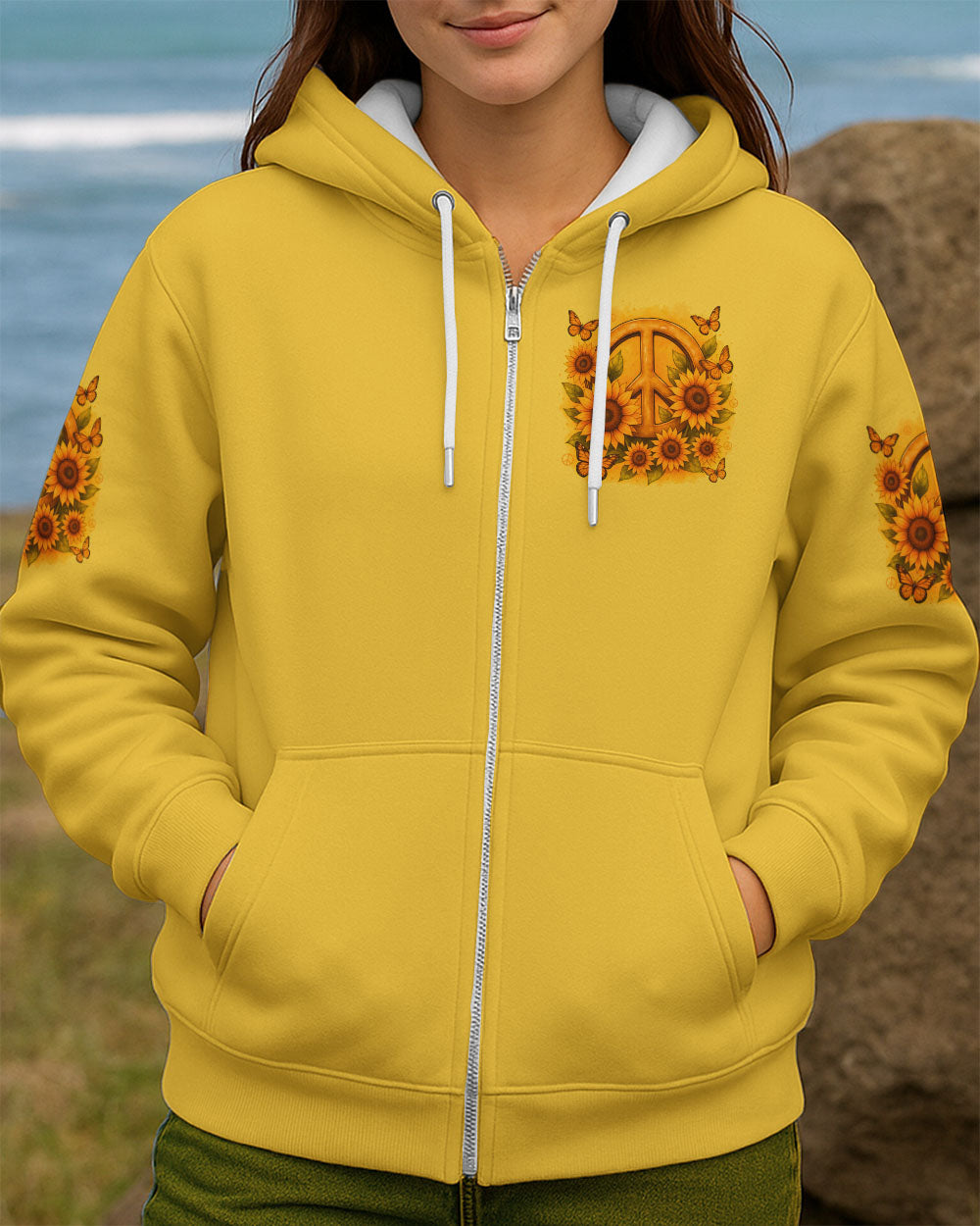 IMAGINE ALL THE PEOPLE LIVING LIFE IN PEACE SUNFLOWER ALL OVER PRINT - TYTD0810251