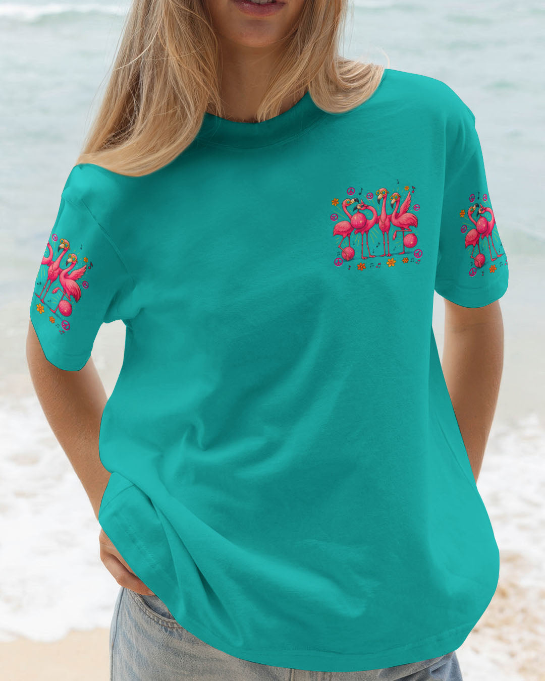 I'M A FLOCKIN' RAY OF SUNSHINE FLAMINGO ALL OVER PRINT - TYTD0904252