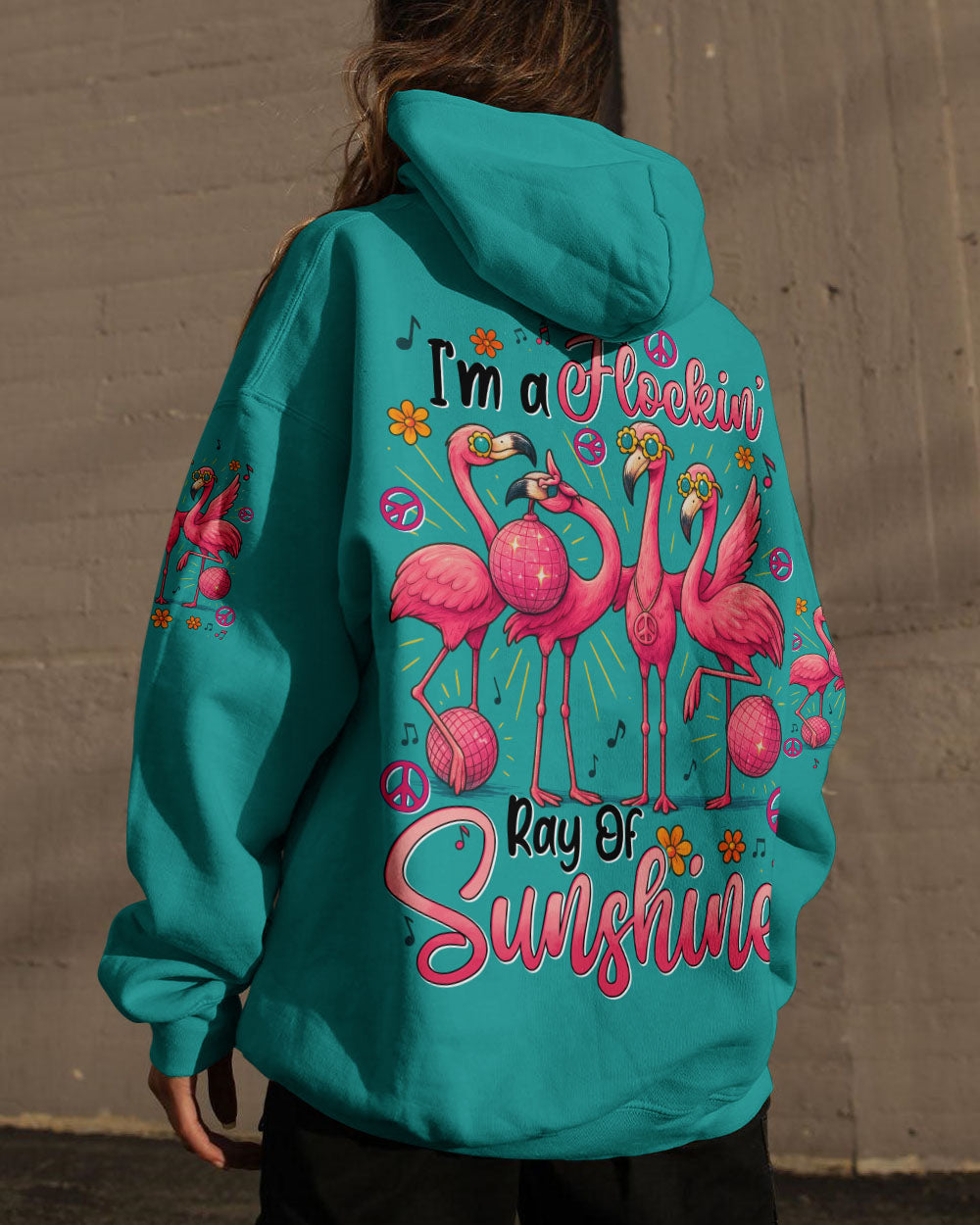 I'M A FLOCKIN' RAY OF SUNSHINE FLAMINGO ALL OVER PRINT - TYTD0904252