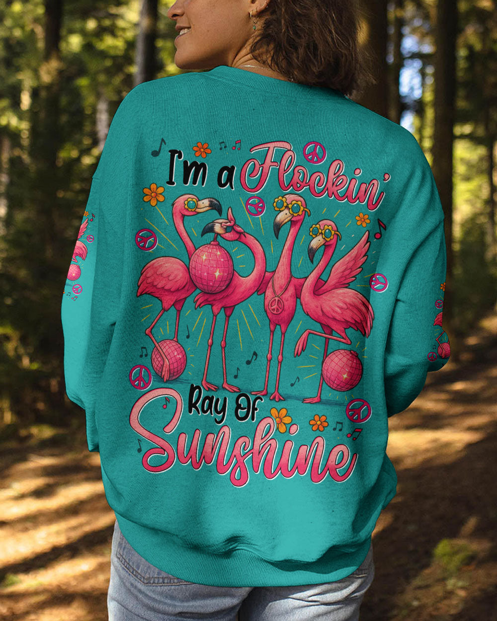 I'M A FLOCKIN' RAY OF SUNSHINE FLAMINGO ALL OVER PRINT - TYTD0904252