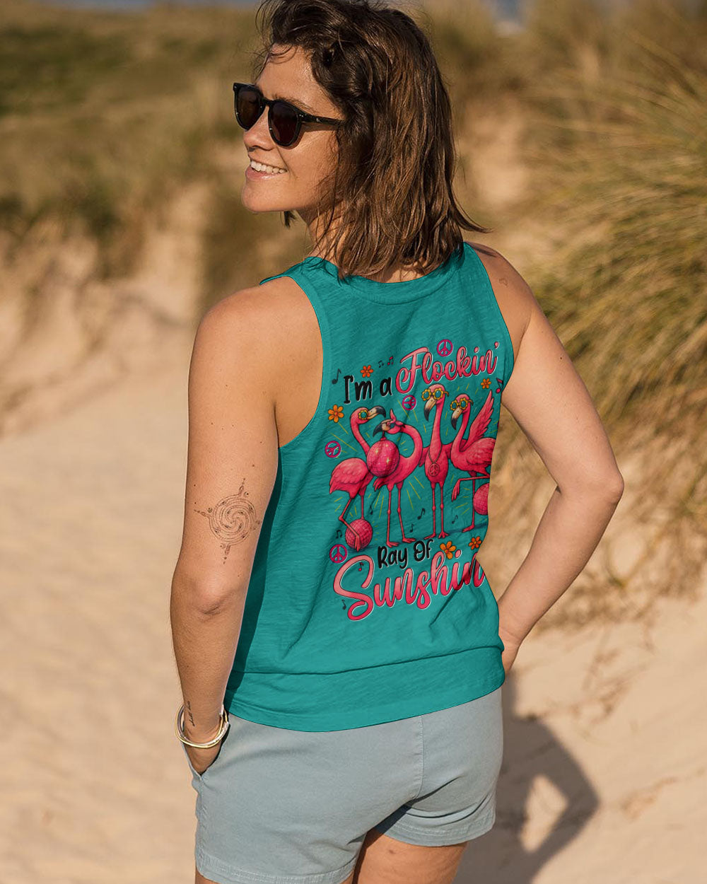 I'M A FLOCKIN' RAY OF SUNSHINE FLAMINGO ALL OVER PRINT - TYTD0904252