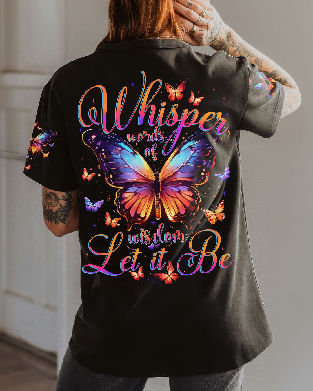 WHISPER WORDS OF WISDOM LET IT BE BUTTERFLY ALL OVER PRINT - TYTD0905253