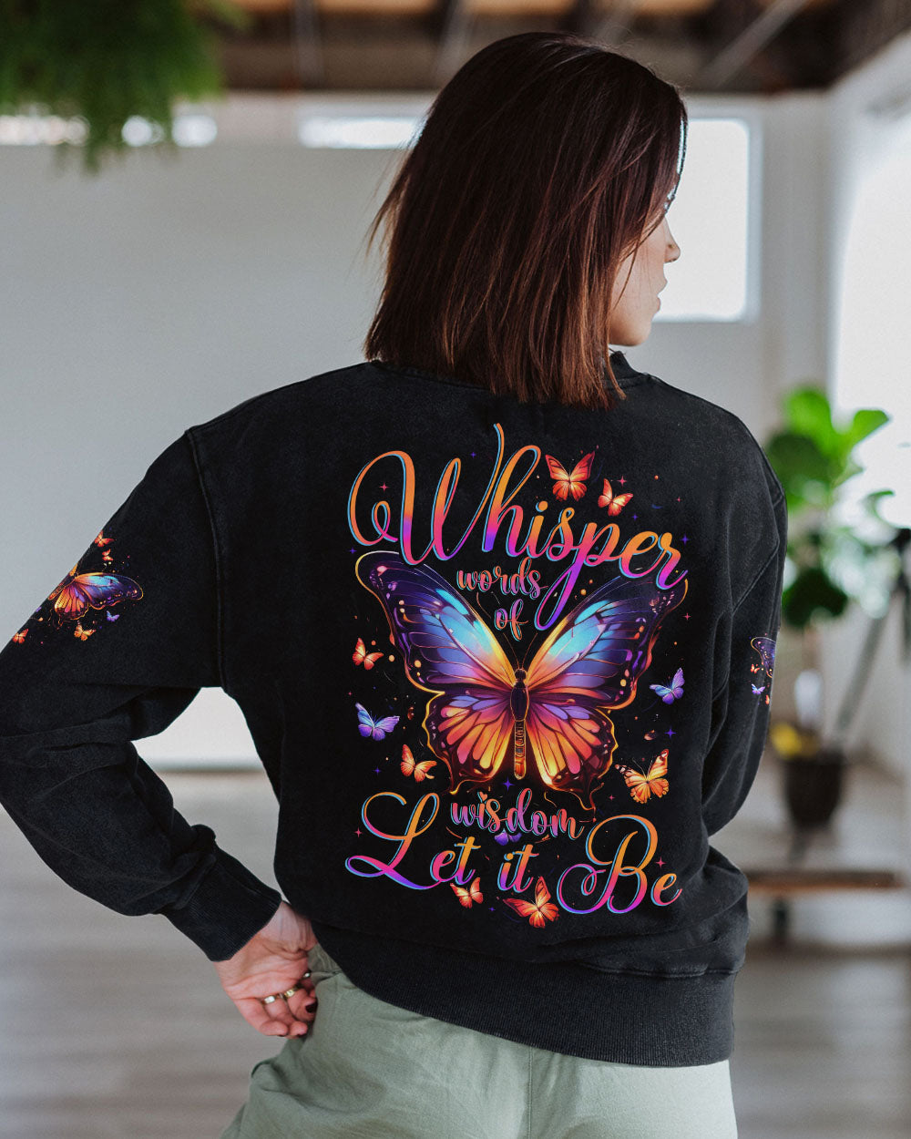 WHISPER WORDS OF WISDOM LET IT BE BUTTERFLY ALL OVER PRINT - TYTD0905253