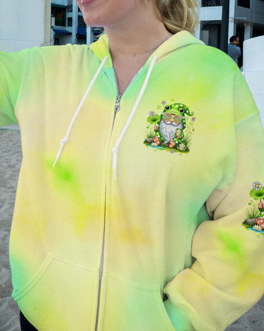BE YOU THE WORLD WILL ADJUST GNOME FROG ALL OVER PRINT - TYTD0907244