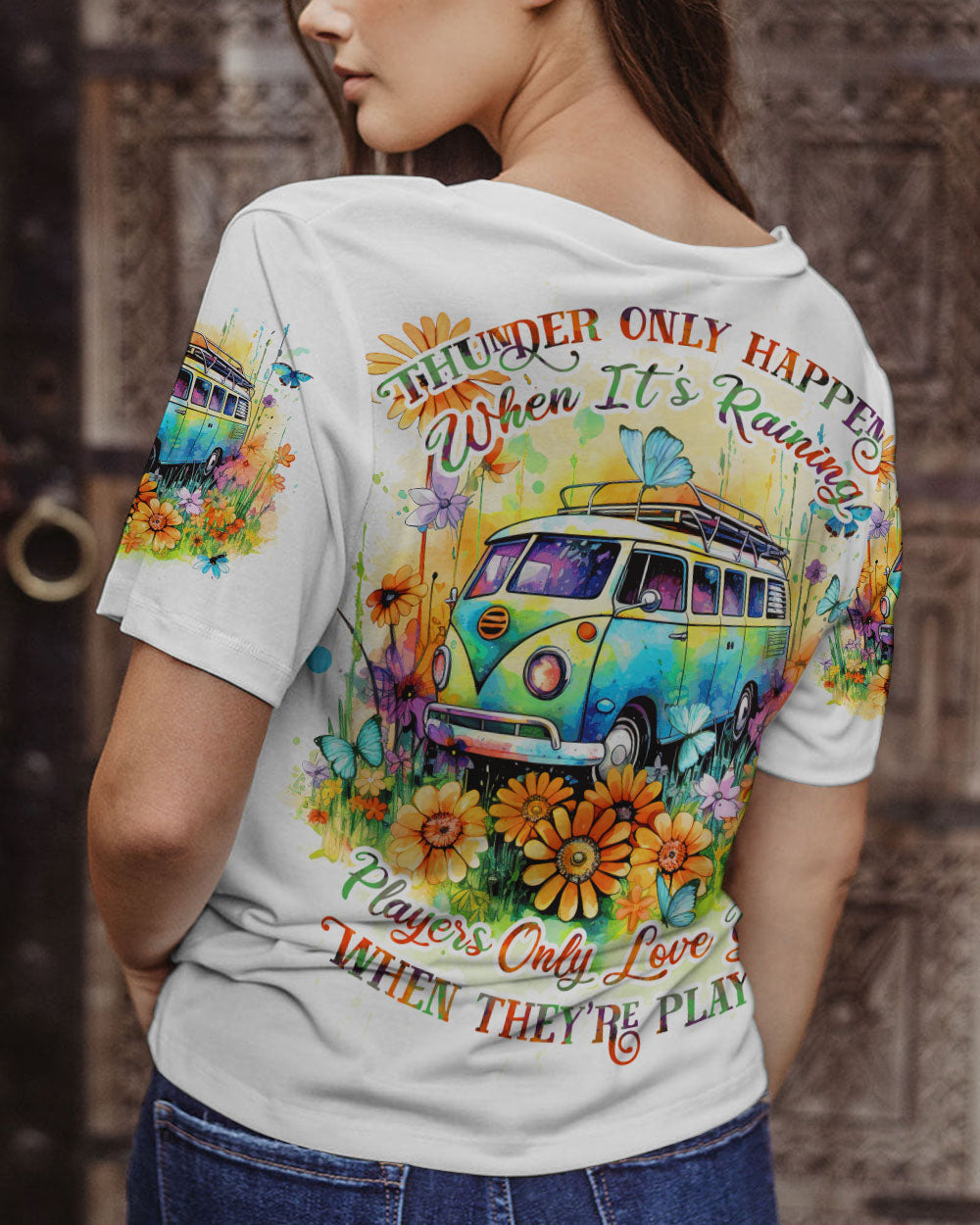 THUNDER ONLY HAPPENS WHEN IT'S RAINING ALL OVER PRINT - TYTD0908231