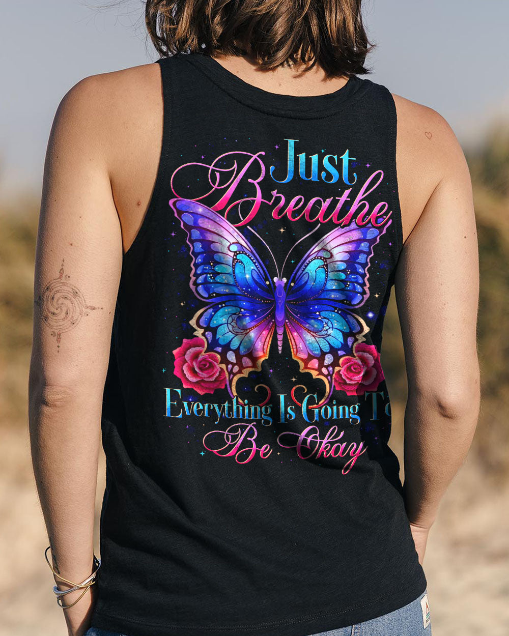 JUST BREATHE BUTTERFLY ALL OVER PRINT - TYTD1002252