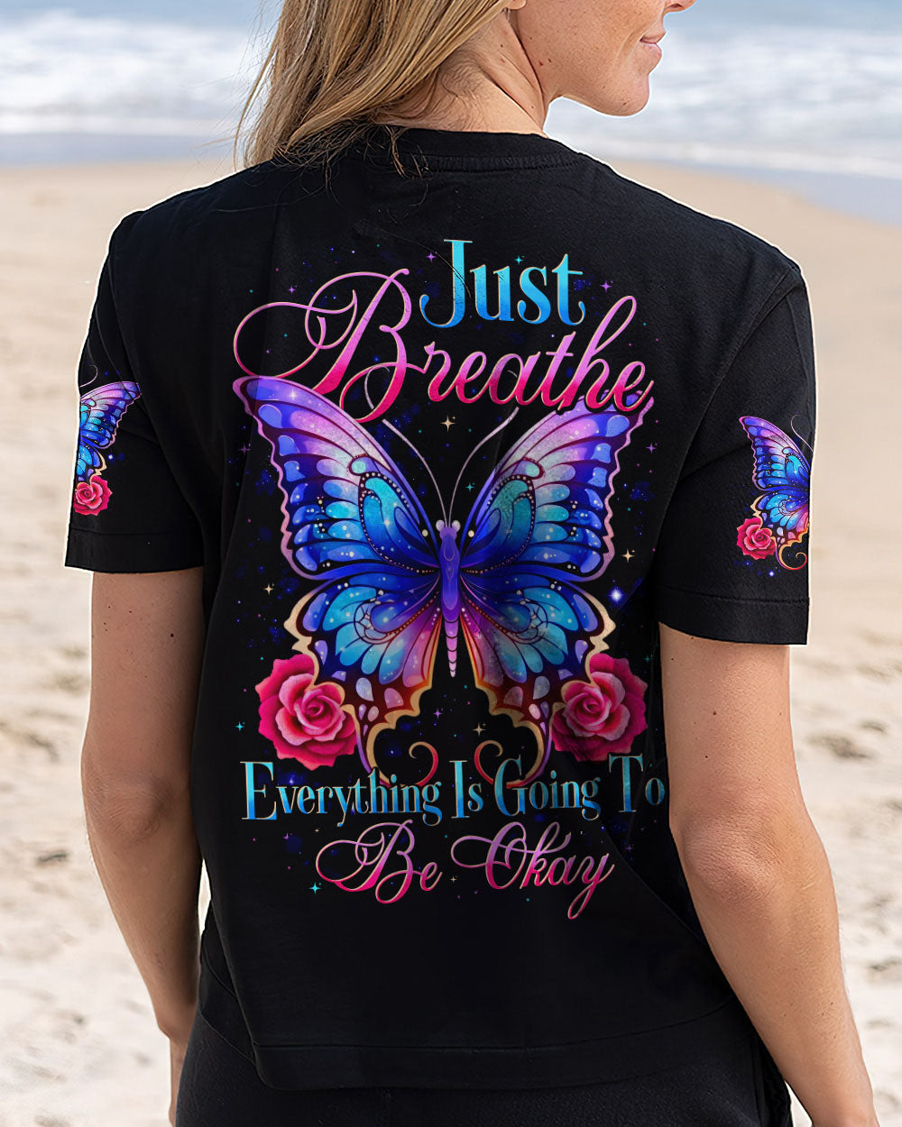 JUST BREATHE BUTTERFLY ALL OVER PRINT - TYTD1002252