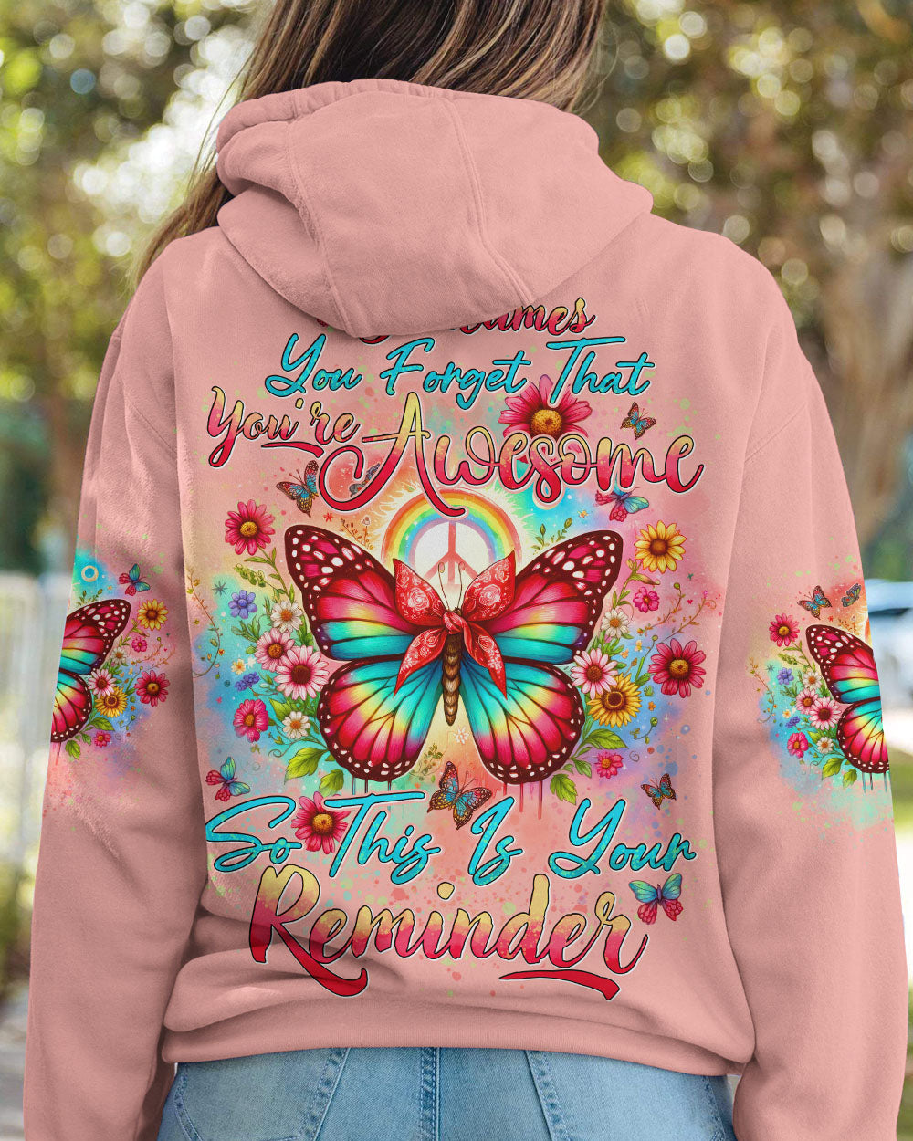 YOU'RE AWESOME BUTTERFLY TIE DYE ALL OVER PRINT - TYTD1006242