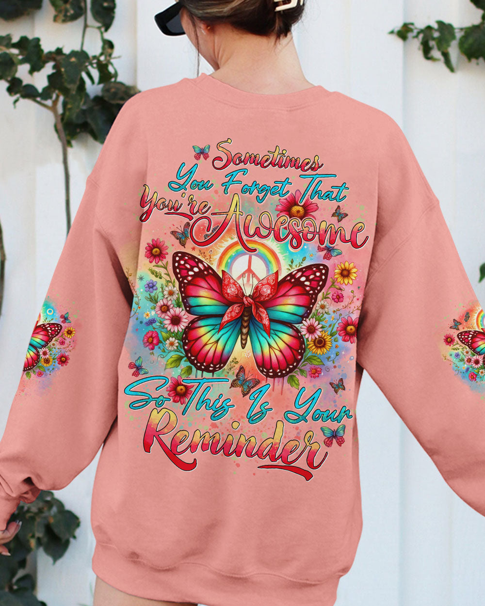 YOU'RE AWESOME BUTTERFLY TIE DYE ALL OVER PRINT - TYTD1006242