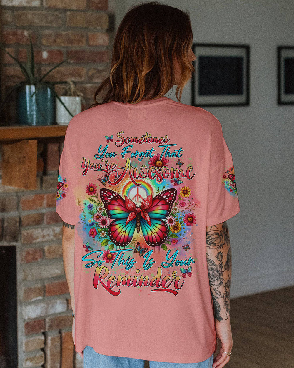 YOU'RE AWESOME BUTTERFLY TIE DYE ALL OVER PRINT - TYTD1006242