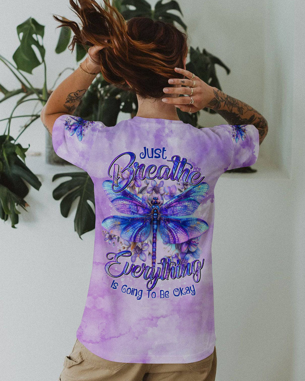 JUST BREATHE DRAGONFLY ALL OVER PRINT - TYTD1009244