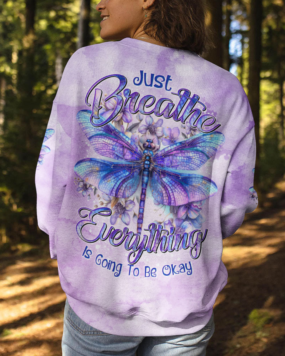 JUST BREATHE DRAGONFLY ALL OVER PRINT - TYTD1009244