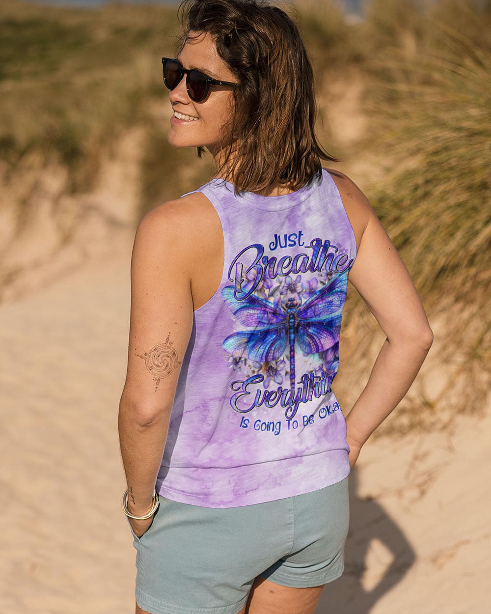 JUST BREATHE DRAGONFLY ALL OVER PRINT - TYTD1009244