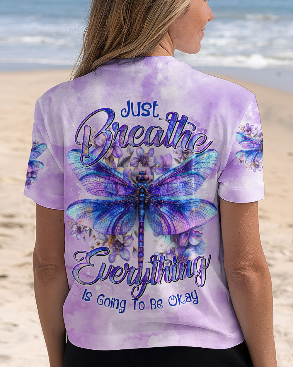 JUST BREATHE DRAGONFLY ALL OVER PRINT - TYTD1009244