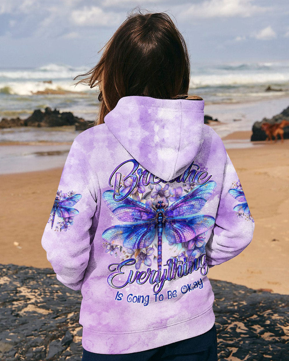 JUST BREATHE DRAGONFLY ALL OVER PRINT - TYTD1009244
