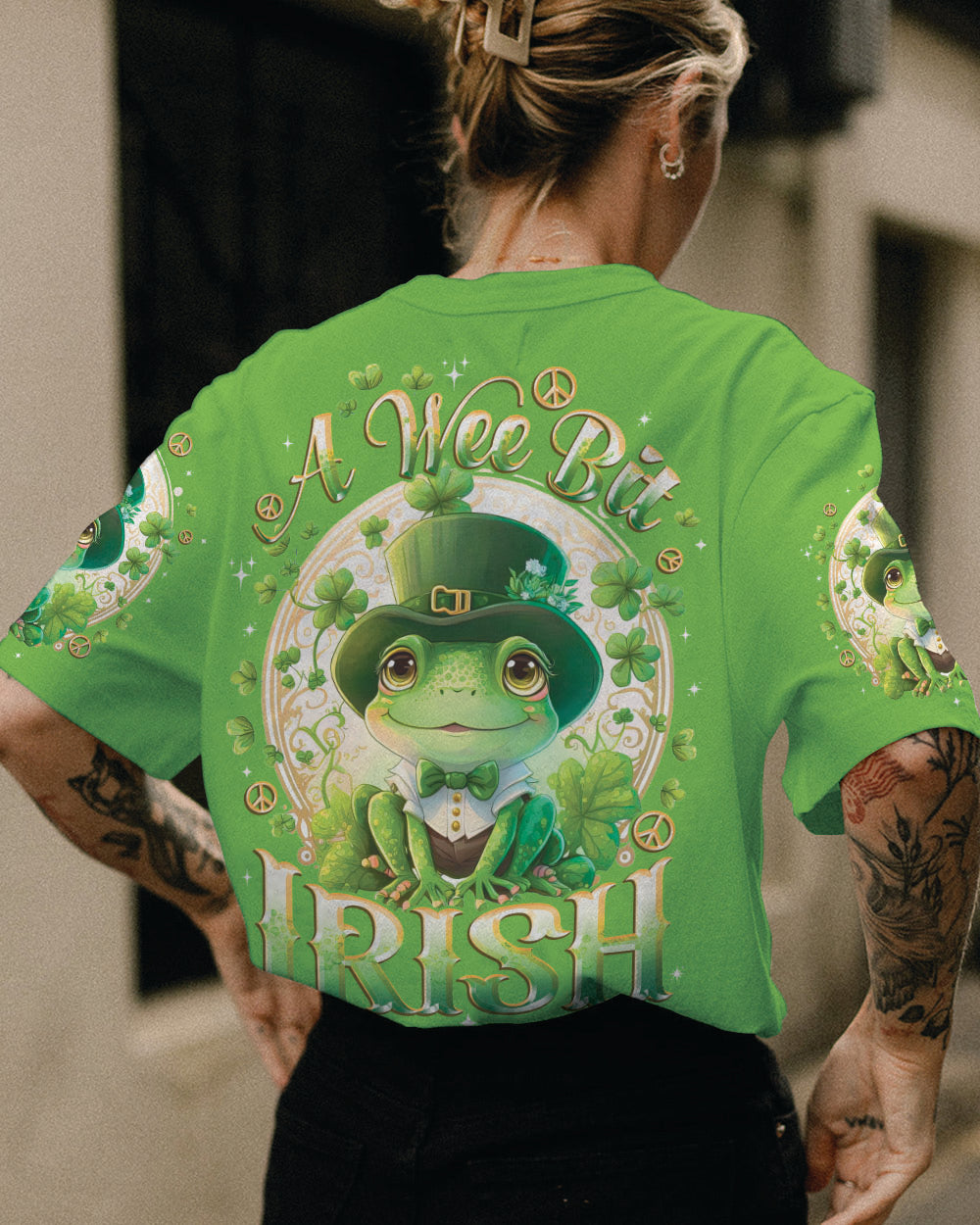 A WEE BIT IRISH FROG PATRICK'S DAY ALL OVER PRINT - TYTD1101241