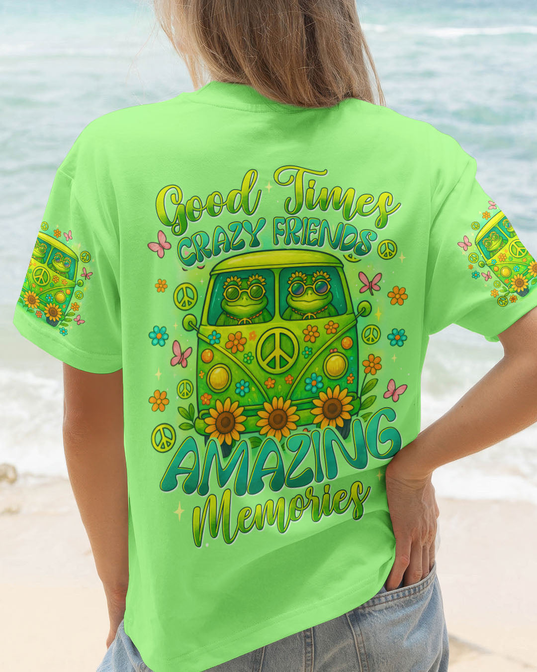 GOOD TIMES CRAZY FRIEND FROG ALL OVER PRINT - TYTD1104251