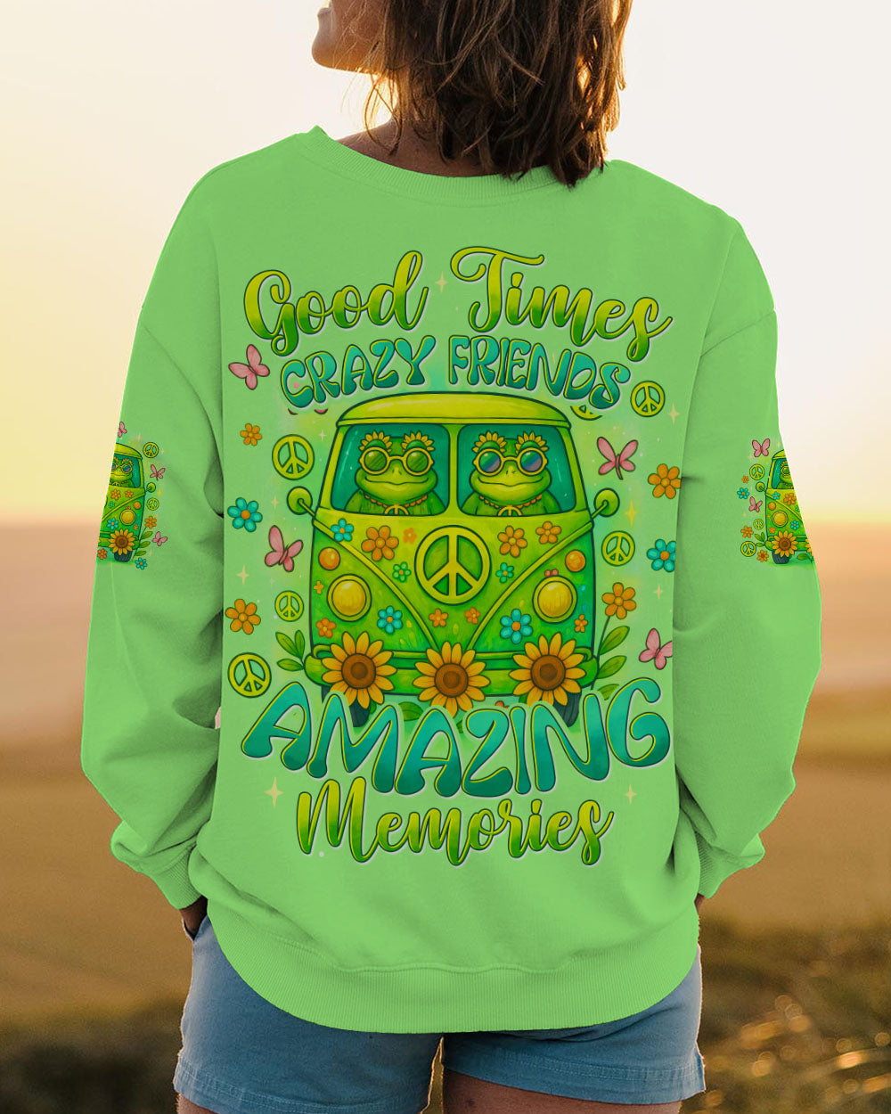 GOOD TIMES CRAZY FRIEND FROG ALL OVER PRINT - TYTD1104251