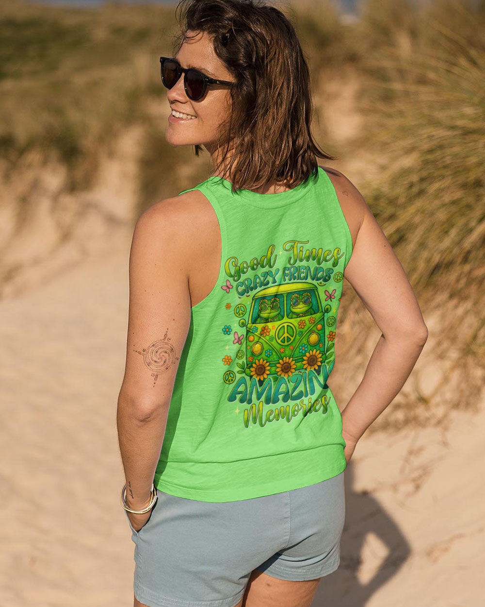GOOD TIMES CRAZY FRIEND FROG ALL OVER PRINT - TYTD1104251