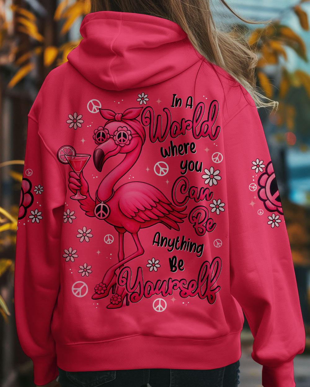 BE YOURSELF FLAMINGO ALL OVER PRINT - TYTD1106251