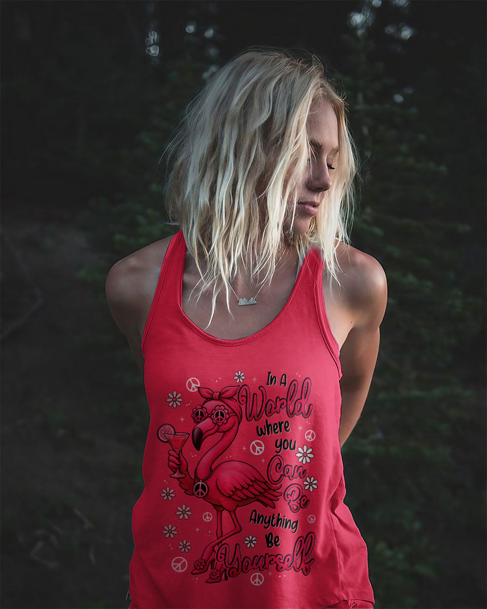 BE YOURSELF FLAMINGO ALL OVER PRINT - TYTD1106251