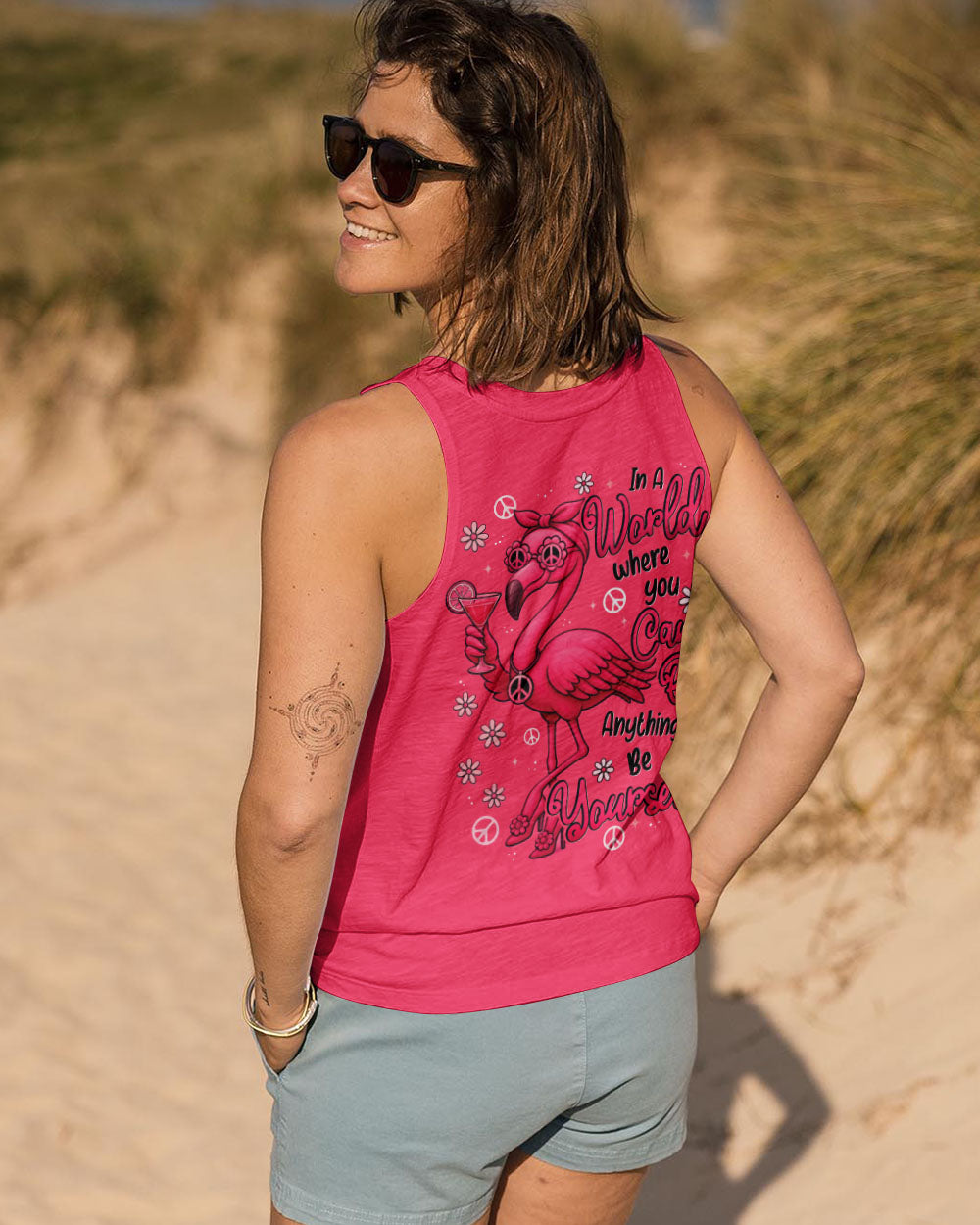 BE YOURSELF FLAMINGO ALL OVER PRINT - TYTD1106251