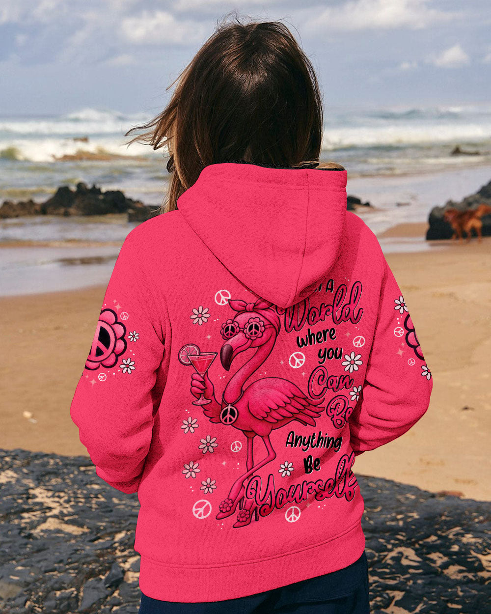 BE YOURSELF FLAMINGO ALL OVER PRINT - TYTD1106251