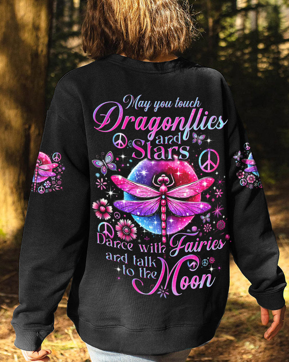 MAY YOU TOUCH DRAGONFLIES AND STARS ALL OVER PRINT - TYTD1107242