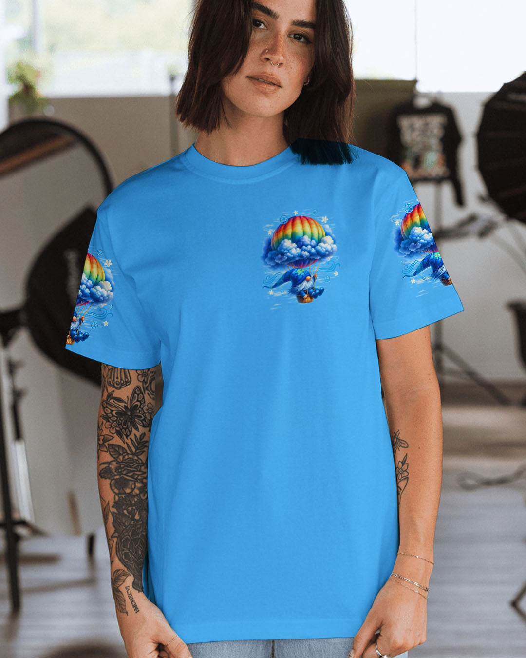 RUNNING AGAINST THE WIND GNOME ALL OVER PRINT - TYTD1109251