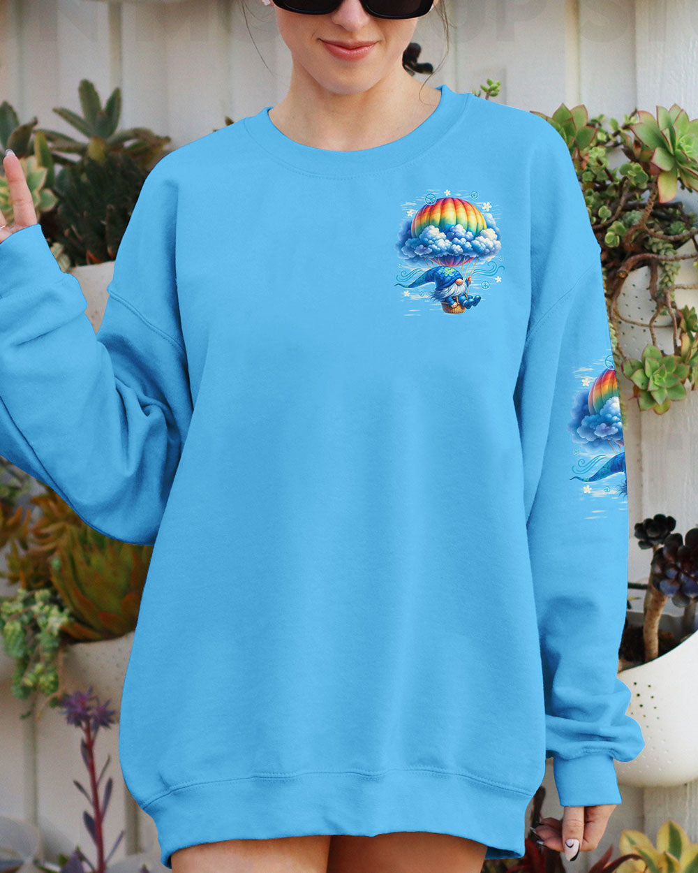 RUNNING AGAINST THE WIND GNOME ALL OVER PRINT - TYTD1109251