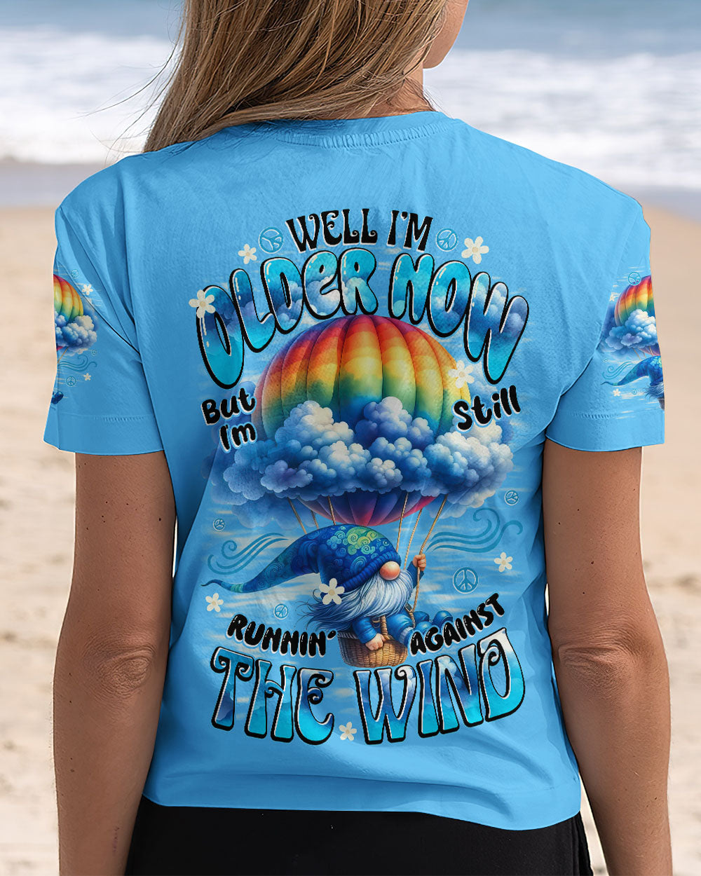 RUNNING AGAINST THE WIND GNOME ALL OVER PRINT - TYTD1109251